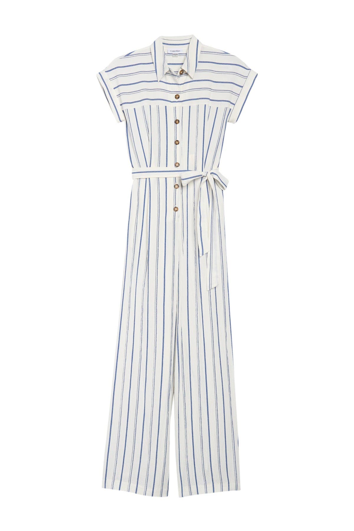 calvin klein striped jumpsuit
