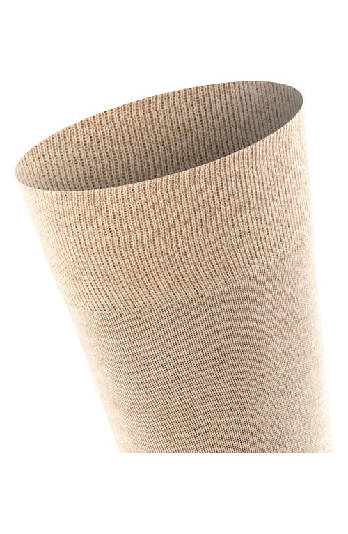 Falke Sensitive London Cotton Blend Socks In Sand Melange