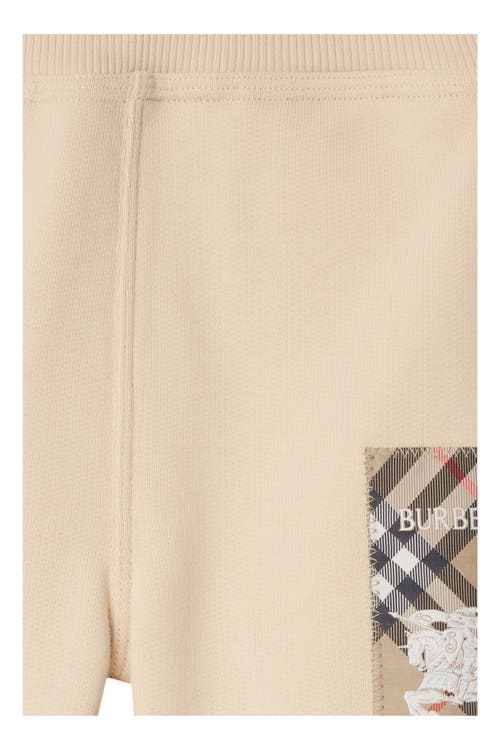 Burberry Check Label Cotton Jogging Pants In Calico
