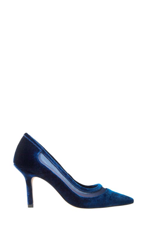 Linea Paolo Perline Pointed Toe Pump In Navy