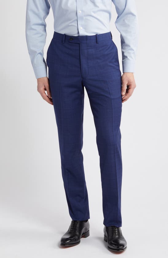 Shop Peter Millar Glen Plaid Tailored Fit Wool Suit In Blue
