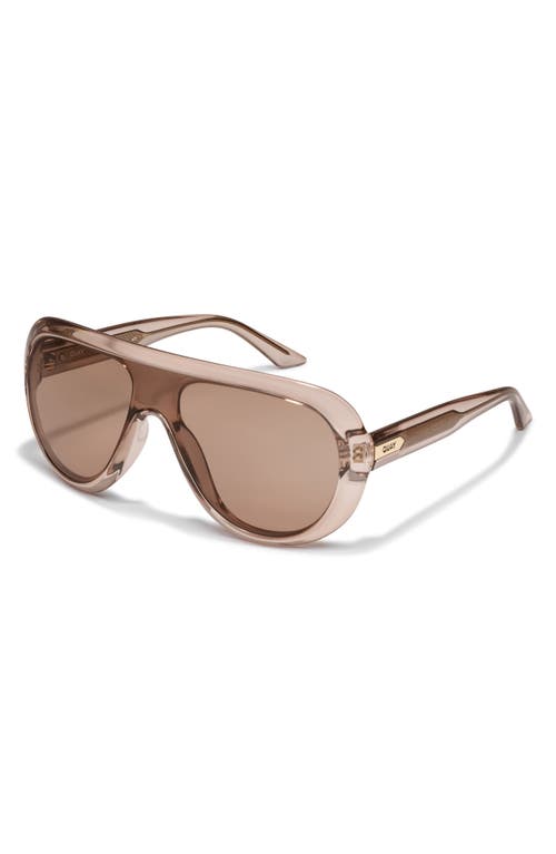 Quay Australia Set List 54mm Aviator Sunglasses In Doe/tan