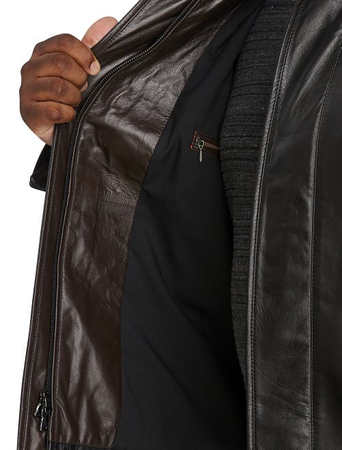 Remy Double-collar Butterskin Leather Jacket In Noir/rustic