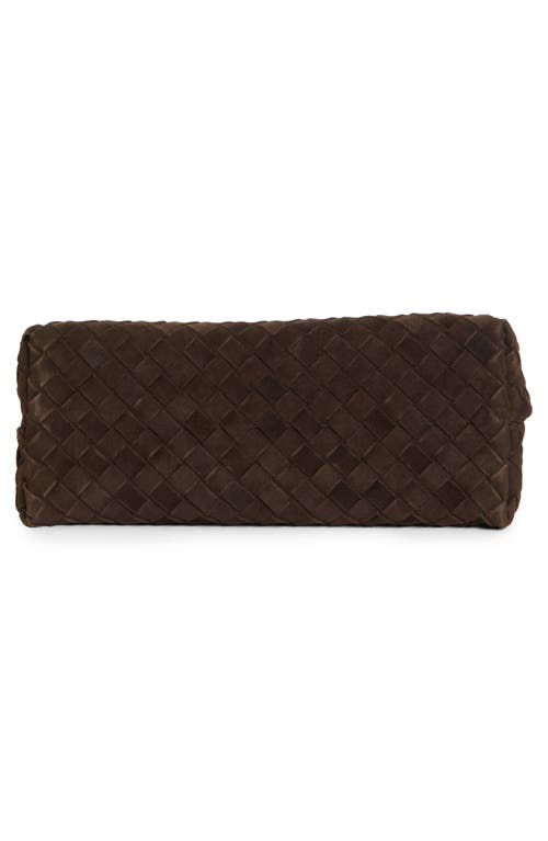 Bottega Veneta Medium Andiamo Intrecciato Suede Shoulder Bag In 2272 Fondant-m Brass-fond
