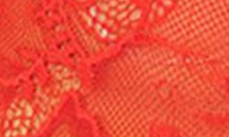 Shop Edikted Maribelle Tie Front Lace Bodysuit In Red