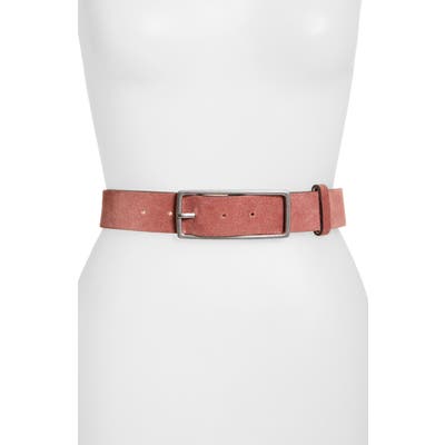 Rag & Bone Rebound Suede Belt, Dusty Pink
