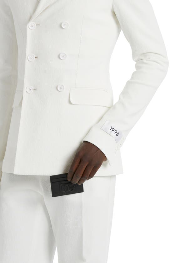 Shop Dolce & Gabbana Dg Puffy Logo Leather Card Case In Nero