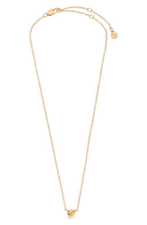Ettika Pave Polished Pebble Pendant Necklace, 14-17 In Gold