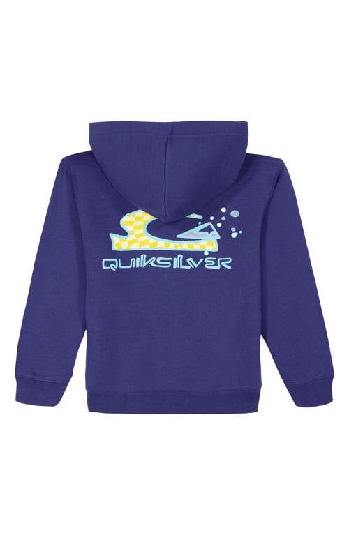 Shop Quiksilver Kids' Logo Graphic Hoodie In Royal