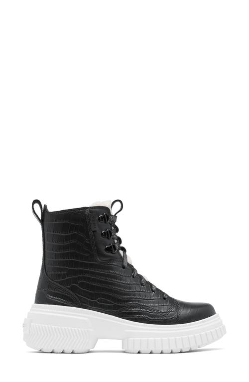 Sorel Ona Ave Lux Waterproof Boot In Black/chalk