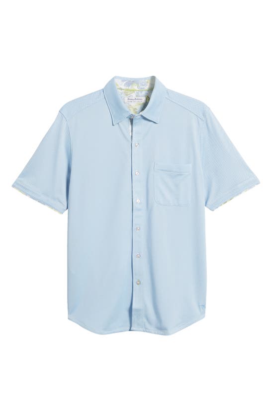 Shop Tommy Bahama San Lucio Paradise Happy Hour Short Sleeve Shirt In Infinity Pool