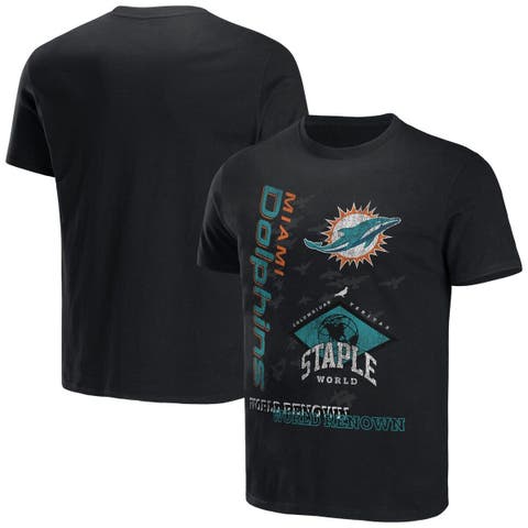 Men's NFL x Staple Black Miami Dolphins World Renowned T-Shirt