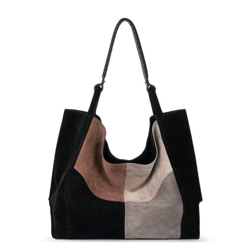 Shop The Sak Los Feliz Large Tote Bag In Neutral Suede Block