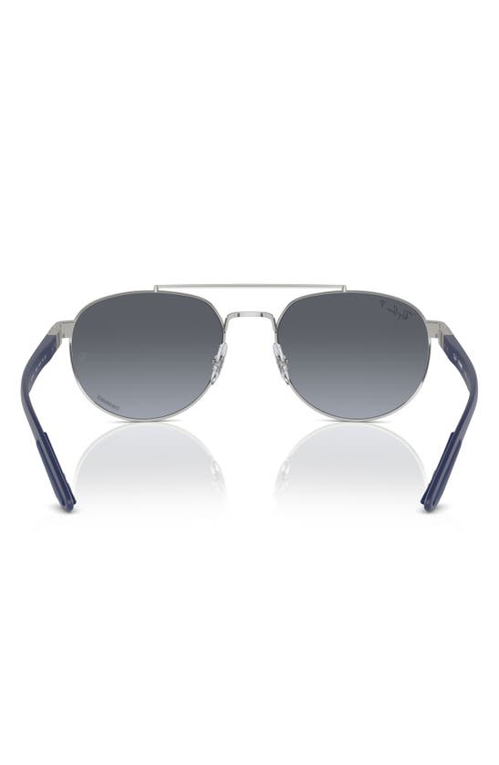 Shop Ray Ban Ray-ban 56mm Polarized Irregular Sunglasses In Silver