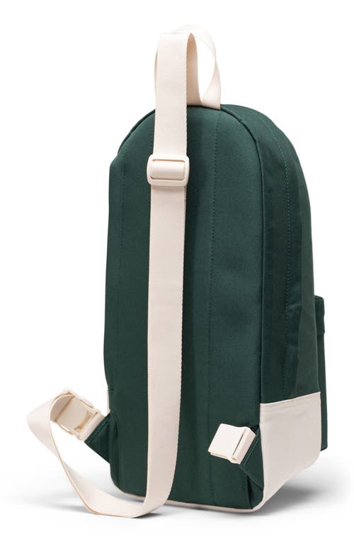 Shop Herschel Supply Co . Heritage Canvas Shoulder Bag In Trekking Green/whitecap Gray