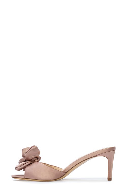 Shop Black Suede Studio Josey Slide Sandal In Old Rose Satin