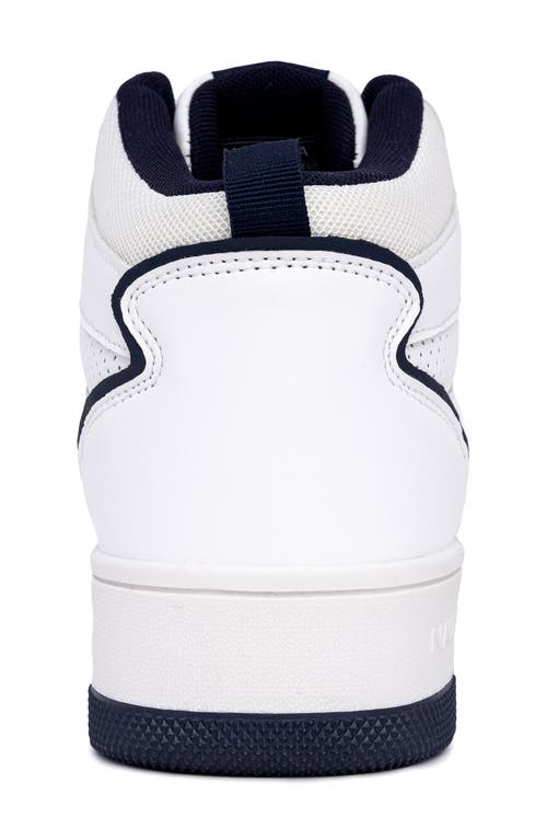 Nautica High Top Sneaker In White/navy 1