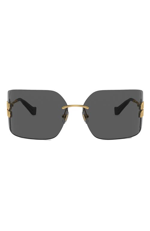 Shop Miu Miu 80mm Oversize Irregular Sunglasses In Gold/grey