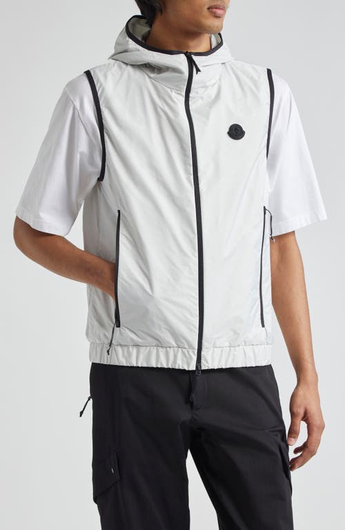 Moncler Vallese Water Repellent Hooded Vest White at Nordstrom,