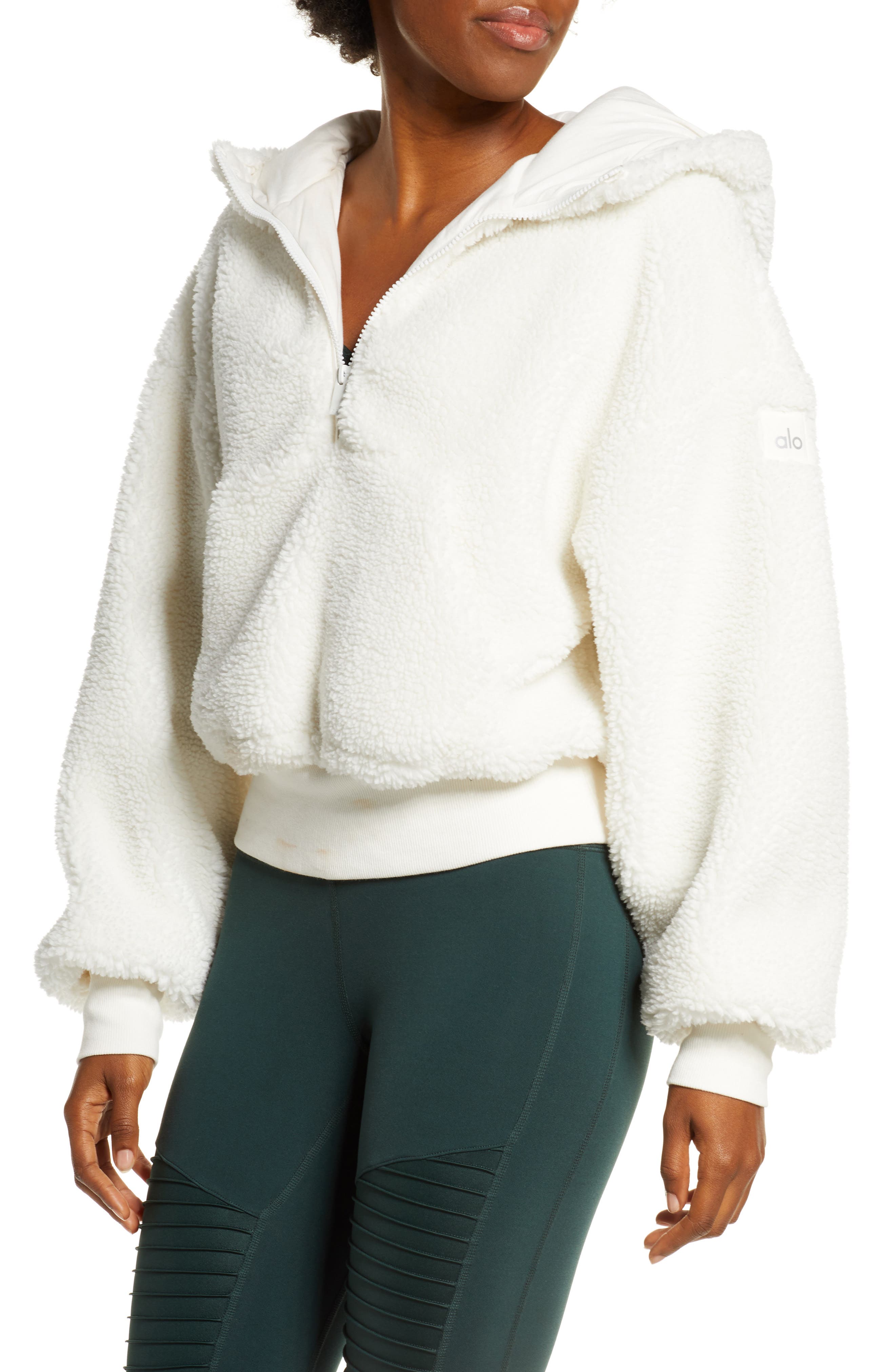 alo streetside half zip moletom com capuz