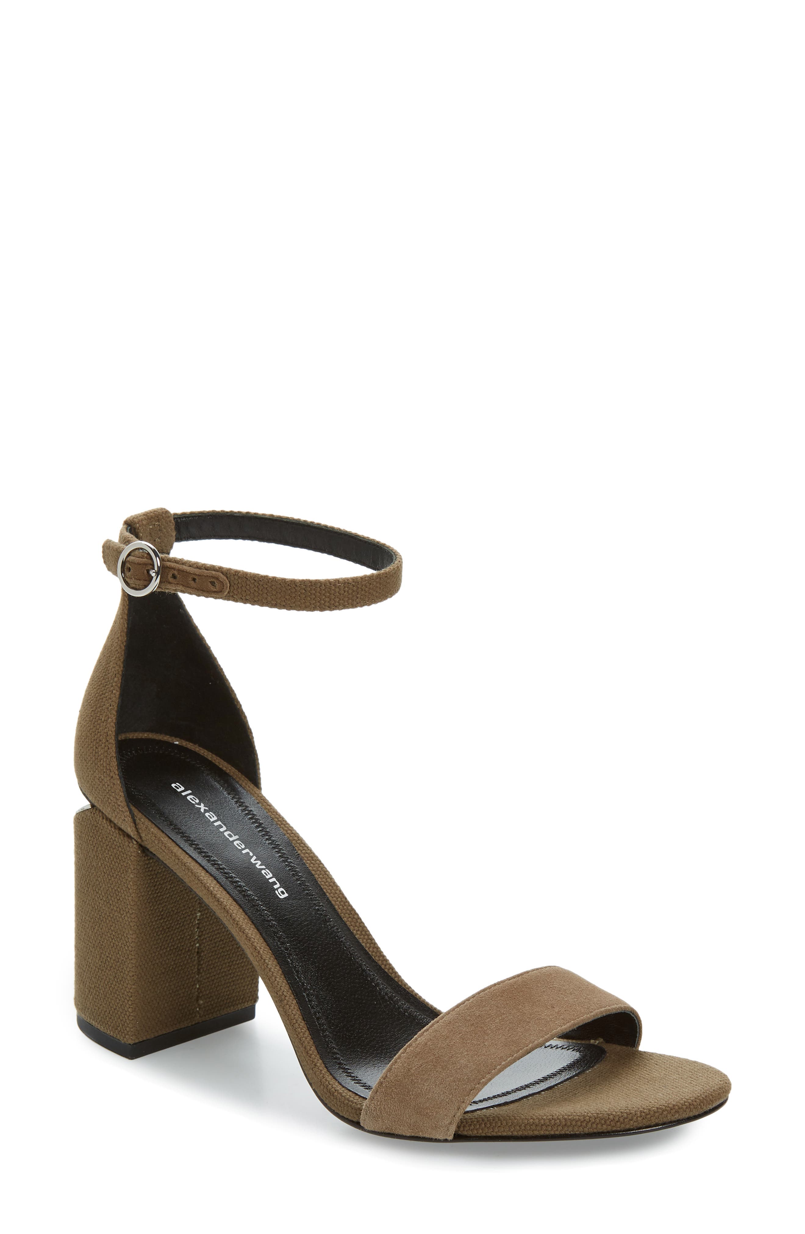 Alexander Wang New Abby Ankle Strap Sandal, Beige