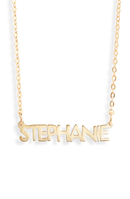 Argento Vivo Sterling Silver Argento Vivo Small Personalized Name Necklace in Gold at Nordstrom