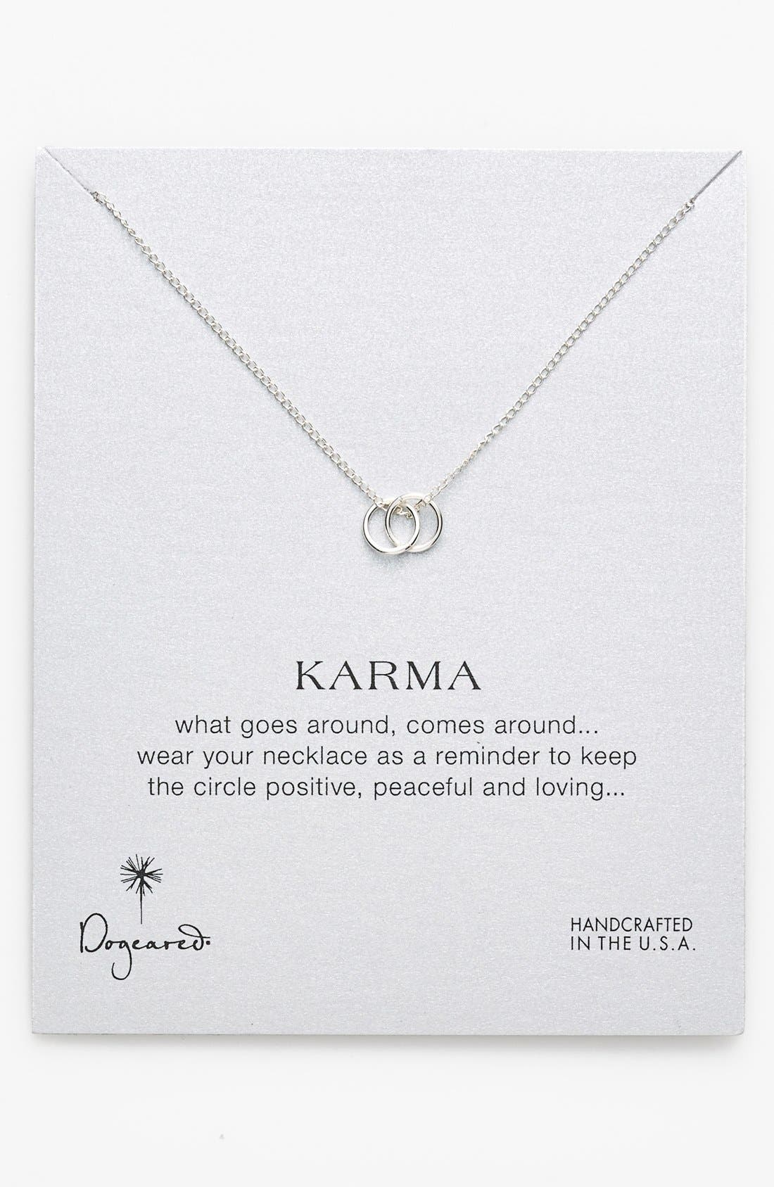 Dogeared 'Karma' Boxed Link Pendant Necklace Nordstrom
