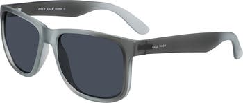 55mm Polarized Matte Square Sunglasses