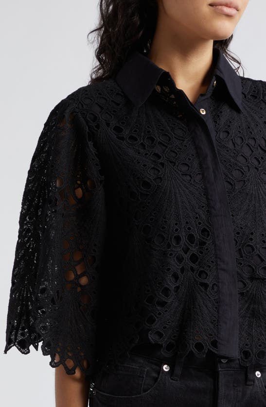 RAMY BROOK RAMY BROOK MYRTLE LACE SCALLOP SHIRT 