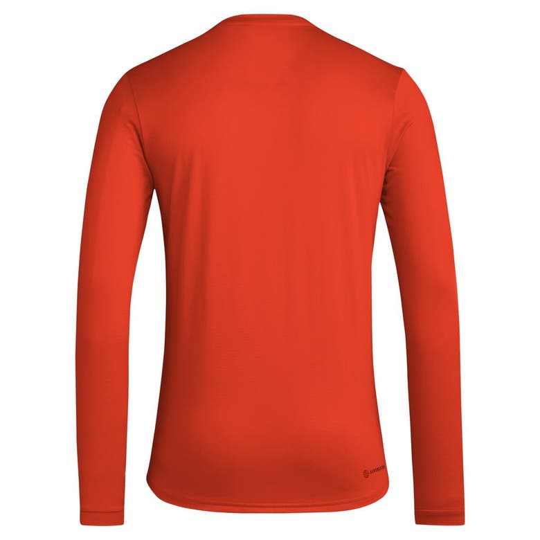 Shop Adidas Originals Adidas Orange Houston Dynamo Fc 2024 Jersey Hook Aeroready Long Sleeve T-shirt