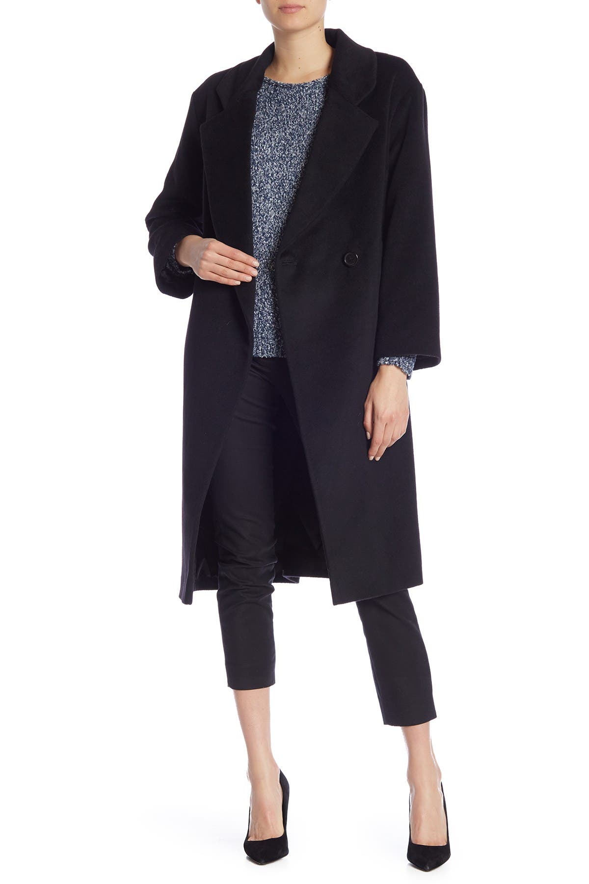 fleurette long wool coat