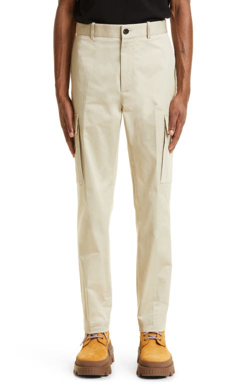 Moncler Cotton Stretch Gabardine Trousers in Light Beige at Nordstrom, Size 36 Us