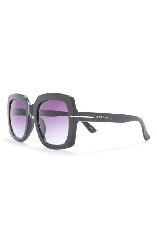 Shop Vince Camuto Glam Square Sunglasses In Black