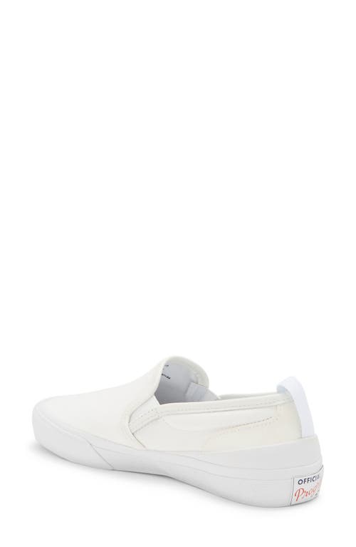 Shop Official Program Canvas Slip-on Sneaker In Off White/white