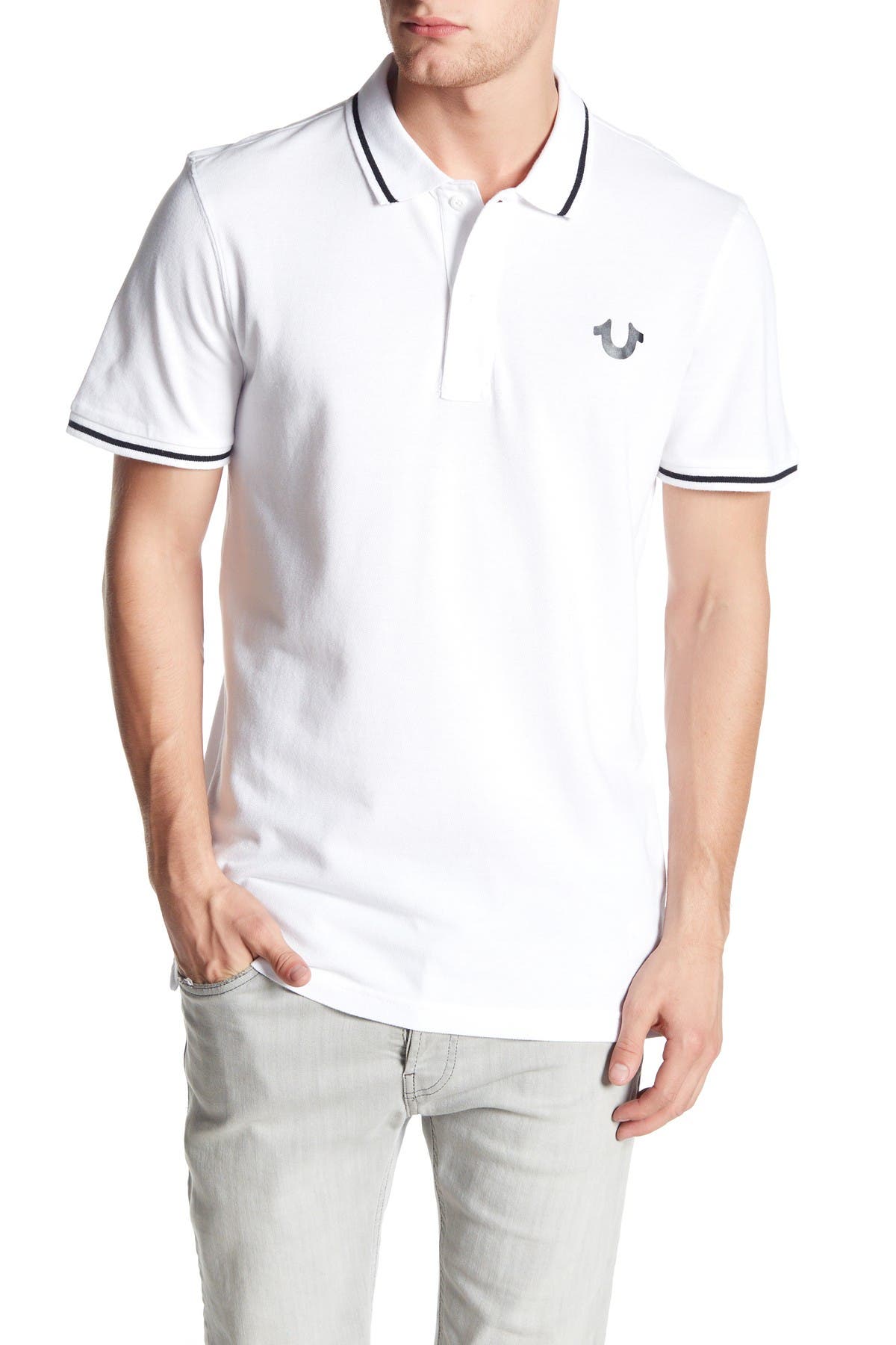 white true religion polo shirt