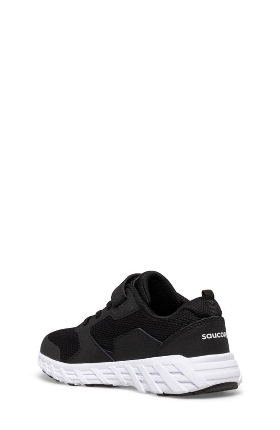 Shop Saucony Kids' Wind A/c 2.0 Sneaker In Black/ White
