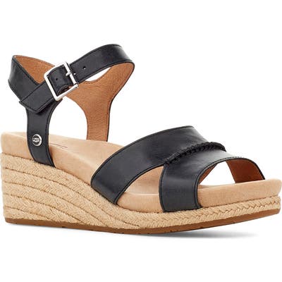 UGG Berryessa Espadrille Wedge Sandal, Black