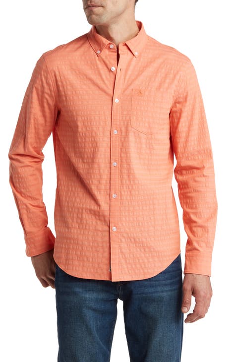 Stripe Woven Button-Up Shirt
