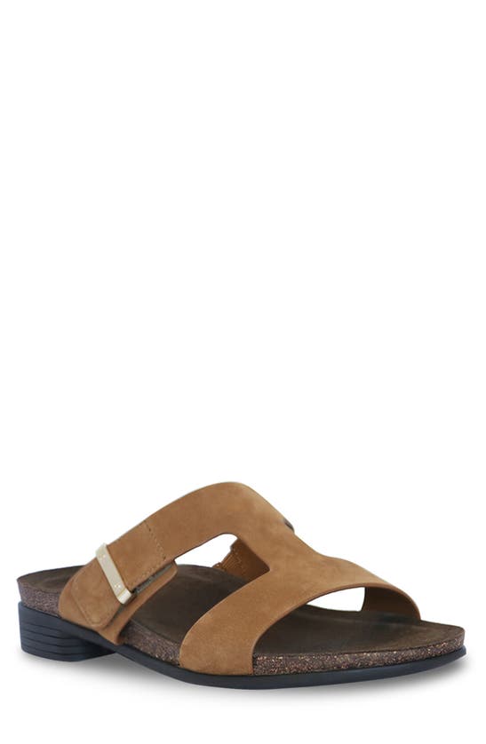 Munro Jody Slide Sandal In Peanut Brittle Nubuck | ModeSens