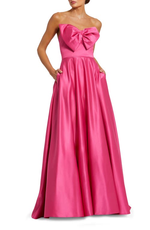 Mac Duggal Bow Detail Strapless A-Line Gown at Nordstrom,