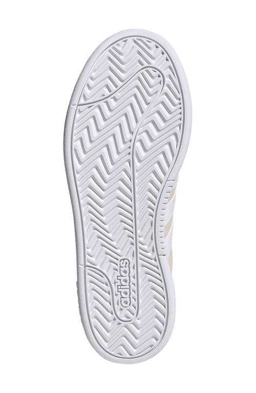 Adidas Originals Women's Grand Court Alpha Cloudfoam Lifestyle Comfort Casual Sneakers From Finish Line In White/white/beige