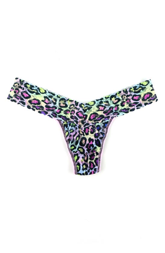 Hanky Panky Printed Low-rise Signature Lace Thong In Disco Diva