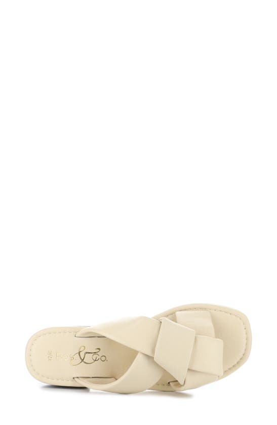Bos. & Co. Knick Slide Sandal In Cream Nappa