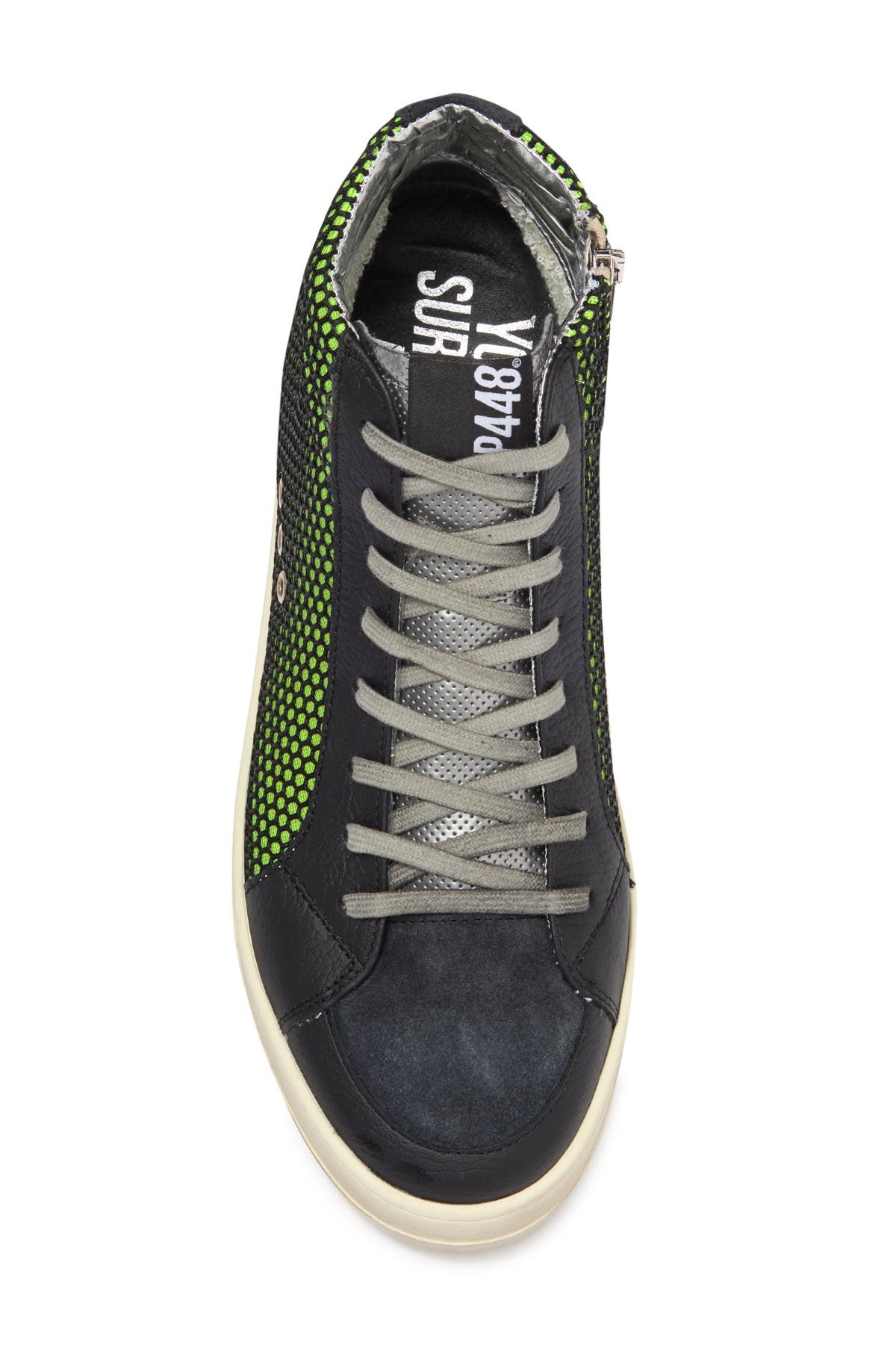 p448 ribbed high top sneaker