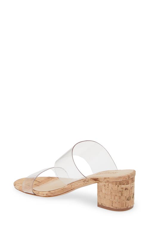 Schutz Women's Victorie Mid Block Heel Sandals Women's Shoes In Transparent/natural