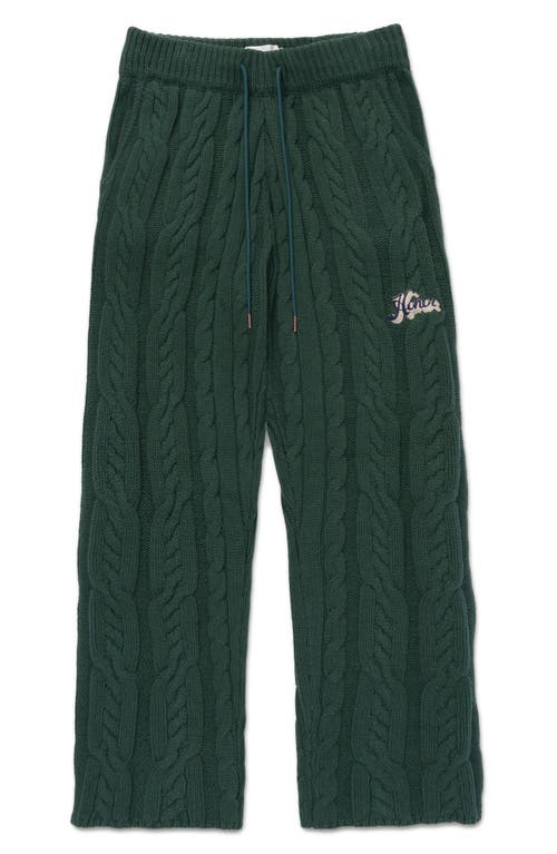 HONOR THE GIFT Cable Knit Lounge Pants in Green 