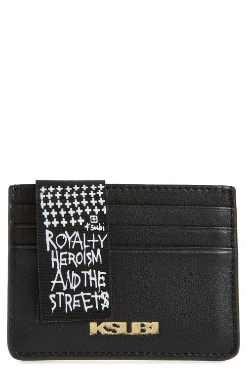 Ksubi Kredit CC Leather Card Case in Black