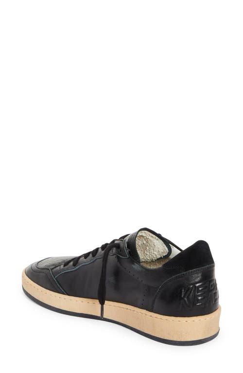 Golden Goose 20mm Ball Star Leather Blend Sneakers In Black