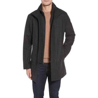 Cole Haan Melton Wool Blend Coat, Grey