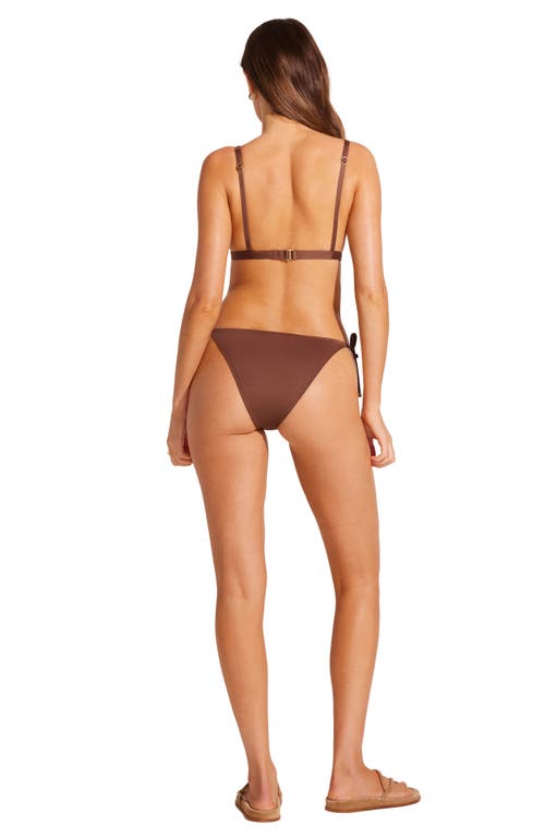 Shop Vitamin A ® Moss Triangle Bikini Top In Mocha Ecolux